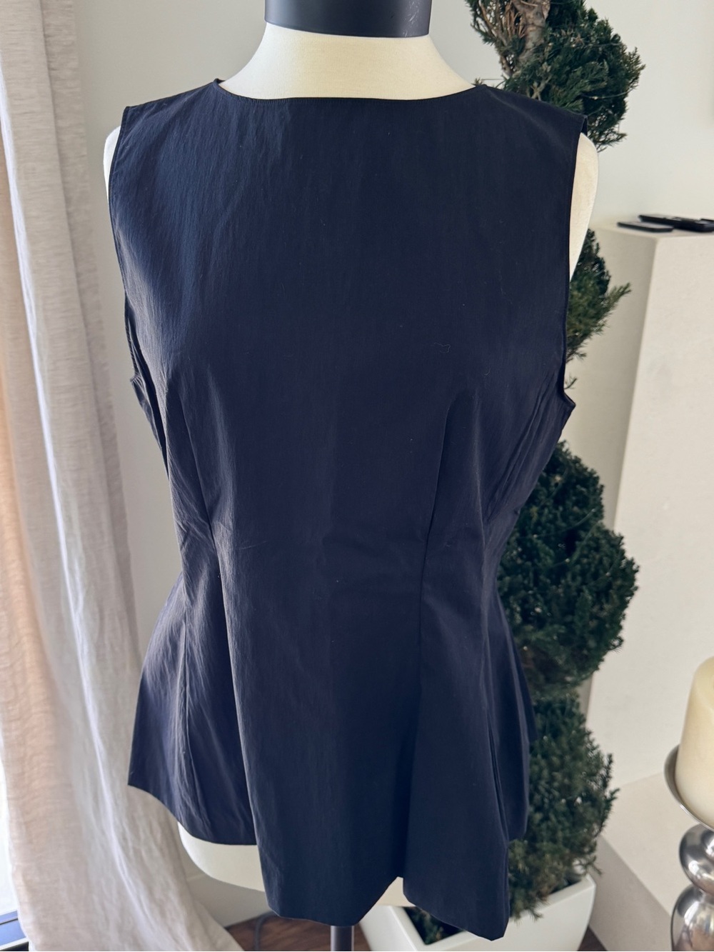 Zara Black Sleeveless Peplum Top - Size L BOGO!!